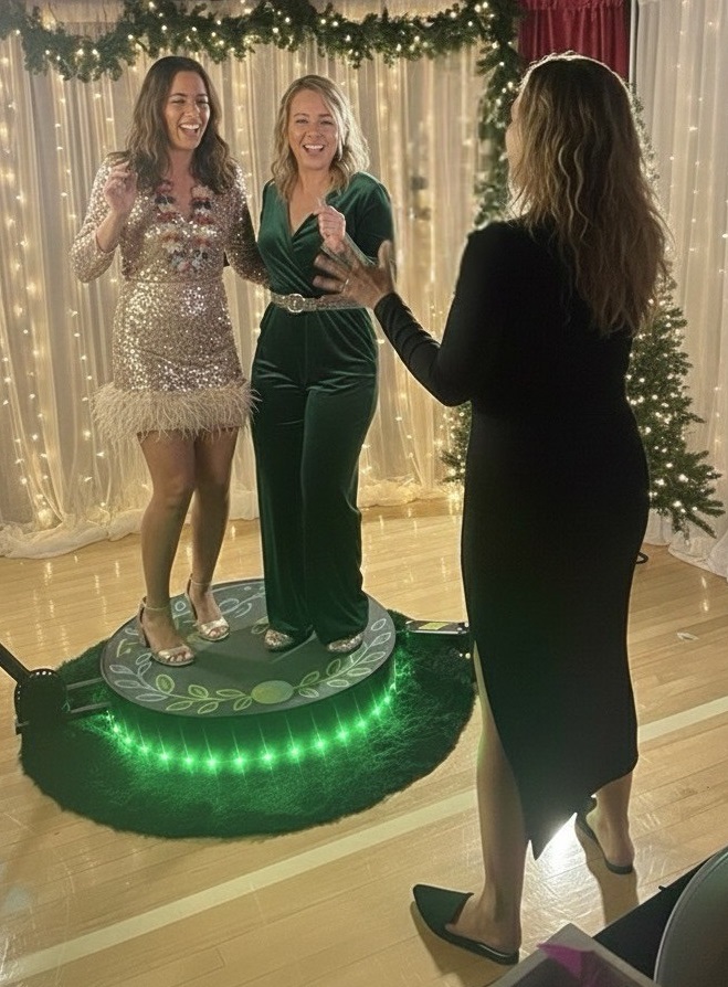 Savvy Events 360 photo booth at Holiday Event