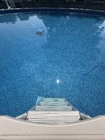 Clean pool with clear water